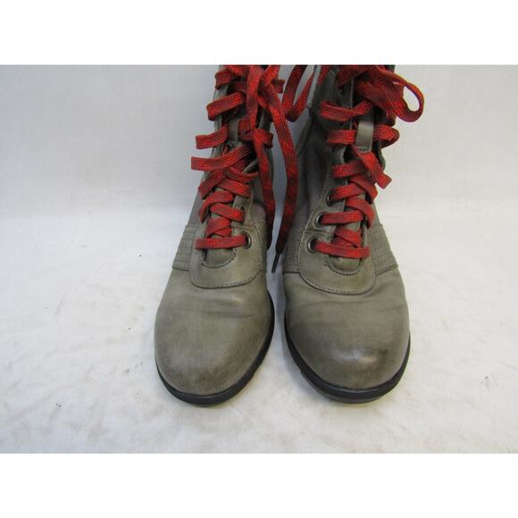 Sorel Womens Sz 7.5 Brown Leather Lace Up Wedge Comfort Ankle Fashion Boots - Picture 6 of 11